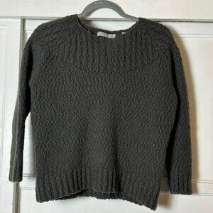 Vince Dark Gray Textured Pullover Sweater Top Women's XS Wool Cashmere Blend